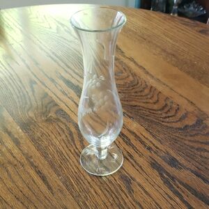 Etched Glass Vase